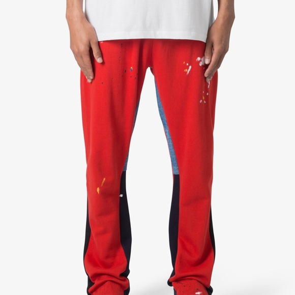 mnml Contrast Bootcut Sweatpants - Red Size LRed / L - Picture 2 of 3